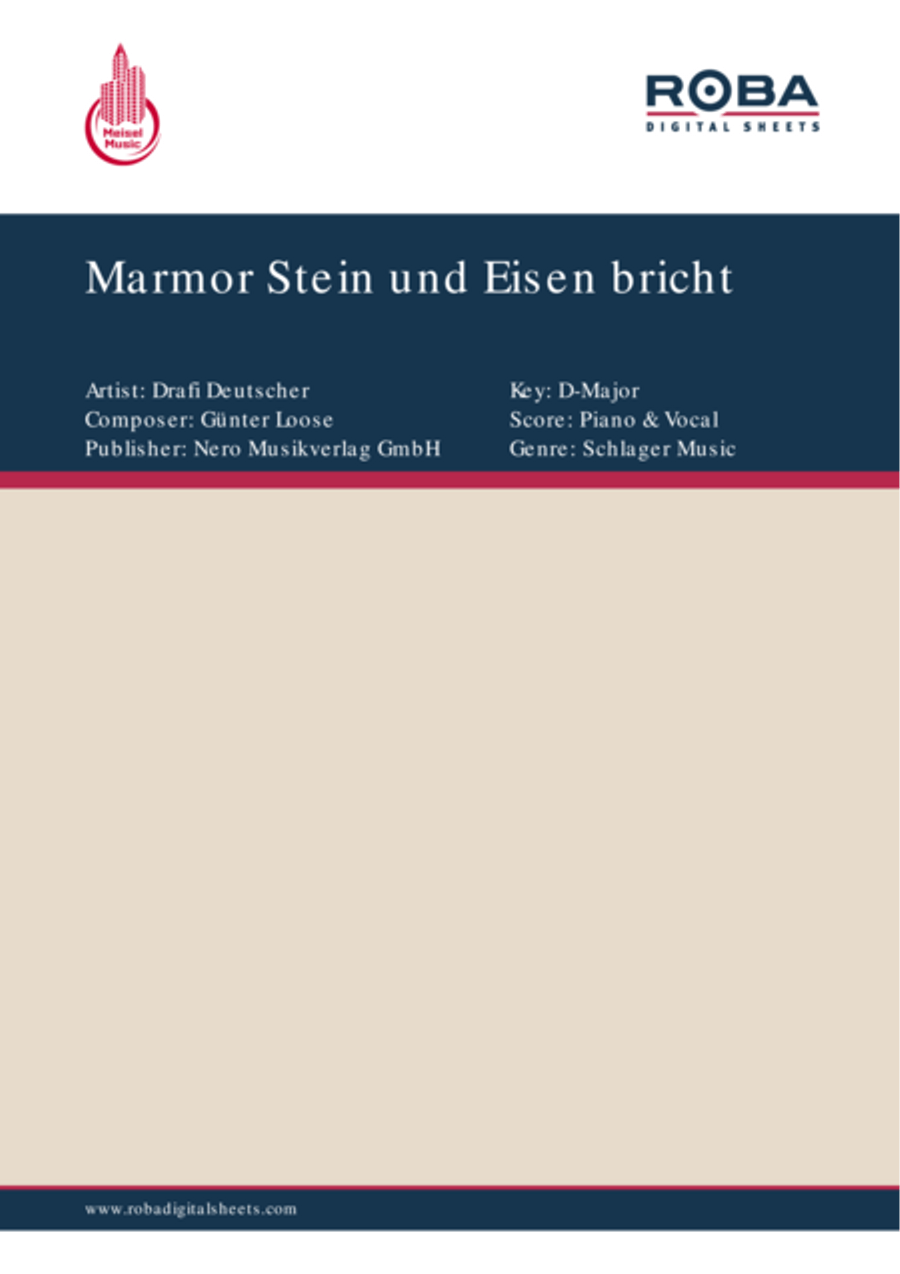 Marmor Stein und Eisen bricht Voice scores gallery preview page 1