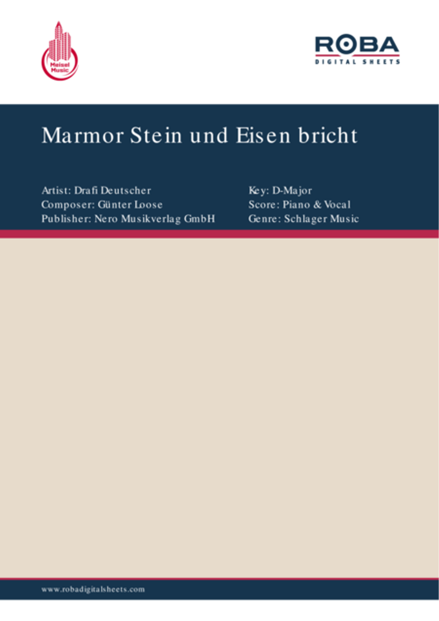 Marmor Stein und Eisen bricht