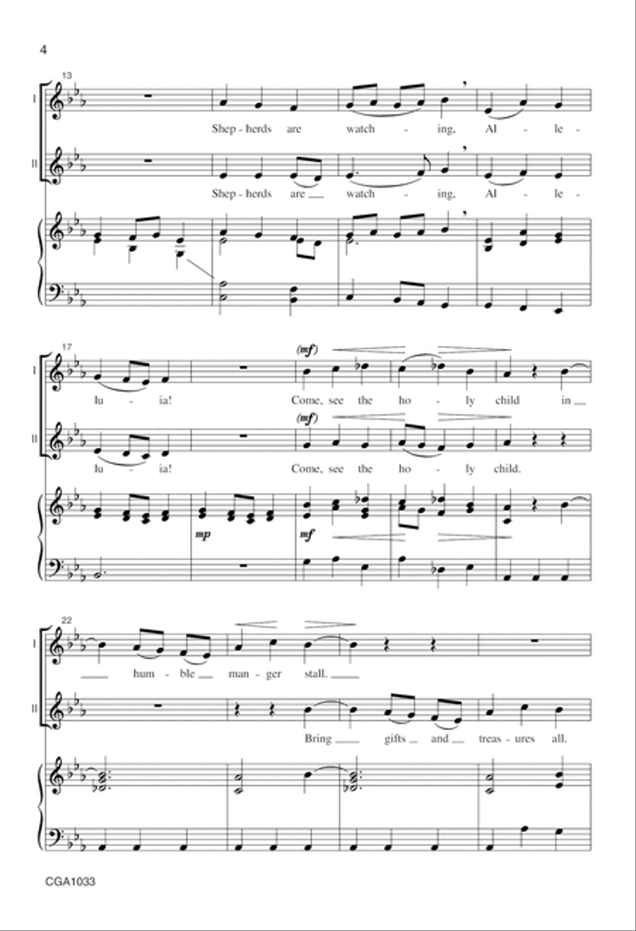 Come, Join the Angels' Song Unison Choir scores gallery preview page 4