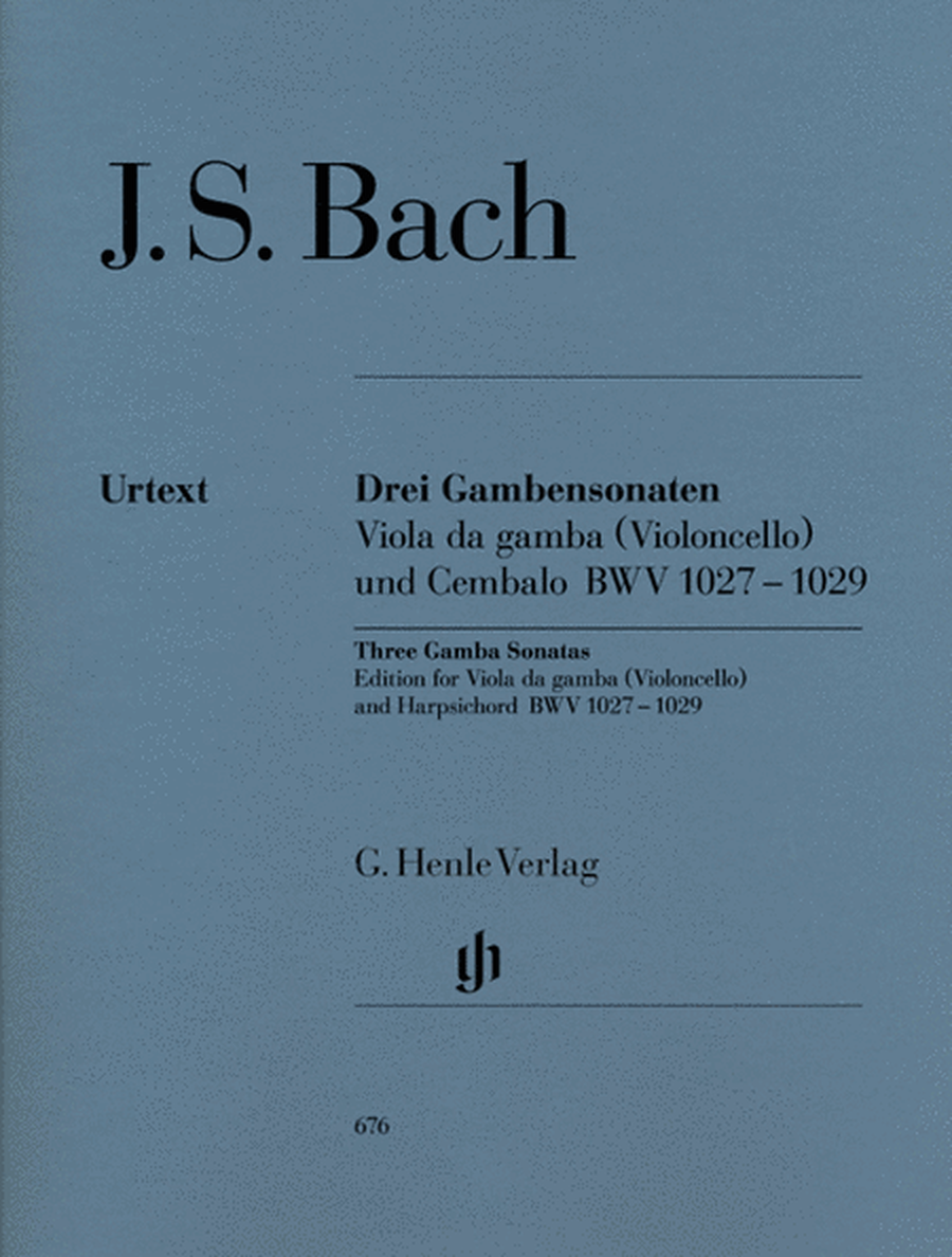 Sonatas for Viola da Gamba and Harpsichord BWV 1027-1029 (Version for Violoncello and Harpsichord)