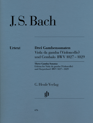Book cover for Sonatas for Viola da Gamba and Harpsichord BWV 1027-1029 (Version for Violoncello and Harpsichord)