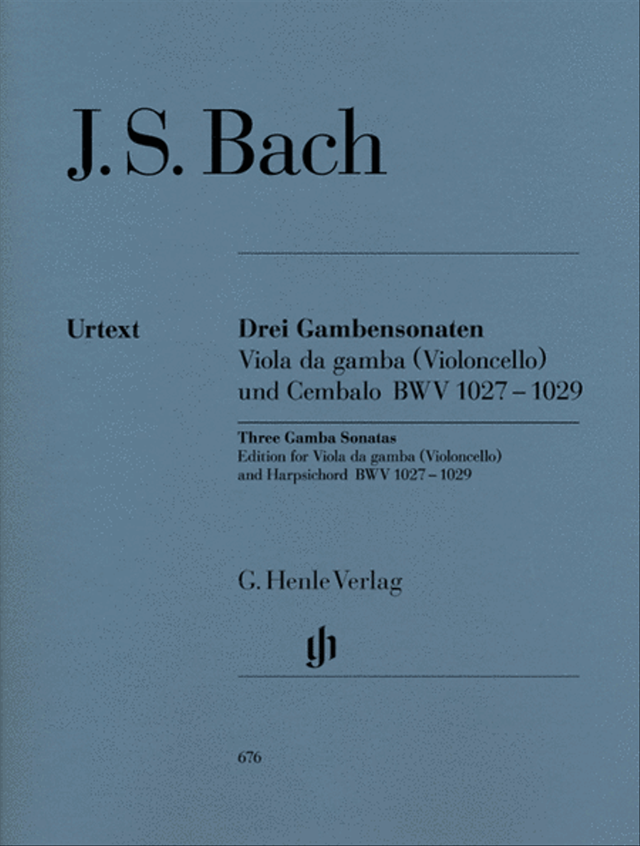 Book cover for Sonatas for Viola da Gamba and Harpsichord BWV 1027-1029 (Version for Violoncello and Harpsichord)