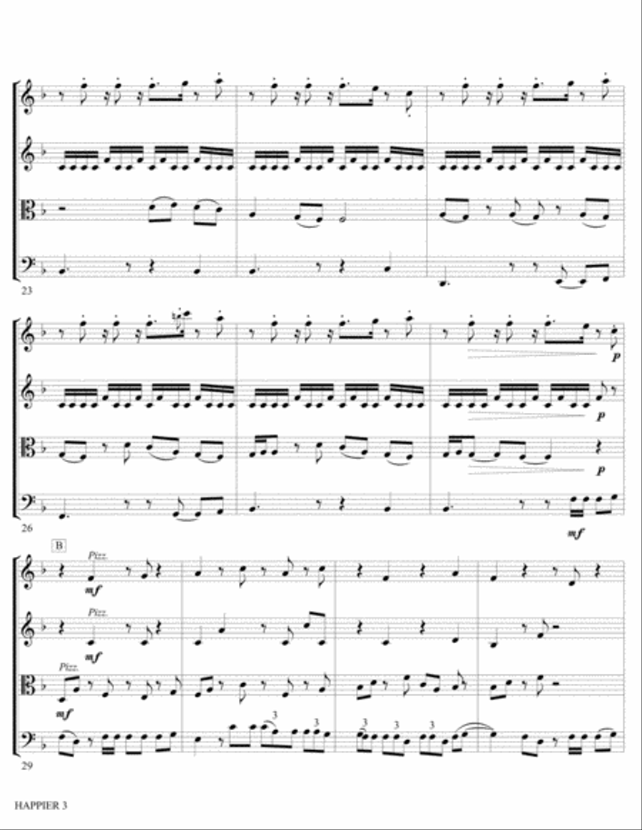Happier Happier String Quartet scores gallery preview page 3