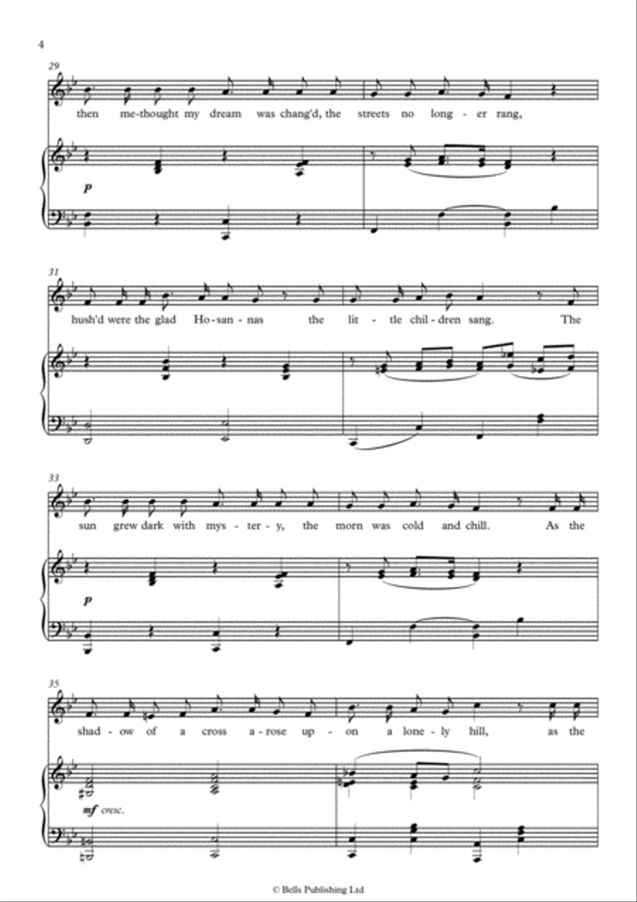 The Holy City (Original key. B-flat Major) Voice Solo scores gallery preview page 4