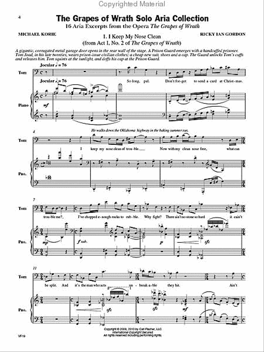 The Grapes of Wrath Solo Aria Collection Tenor Voice scores gallery preview page 2