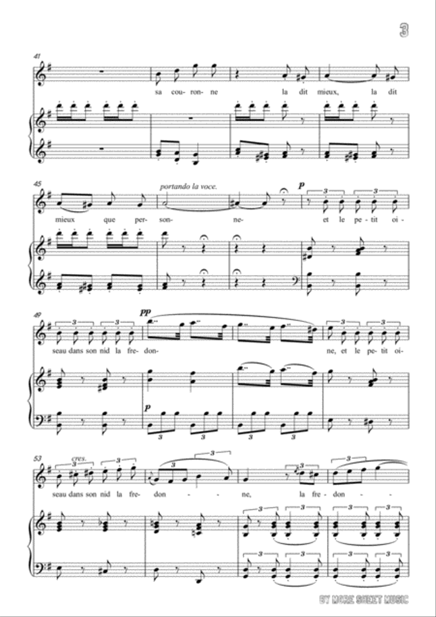 Meyerbeer-Chant de mai in G Major,for Voice and Piano Voice Solo scores gallery preview page 5