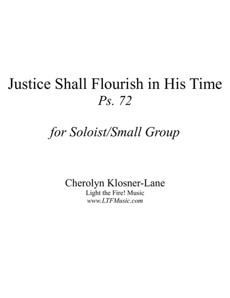 Justice Shall Flourish in His Time (Ps. 72) [Soloist/Small Group] image number null