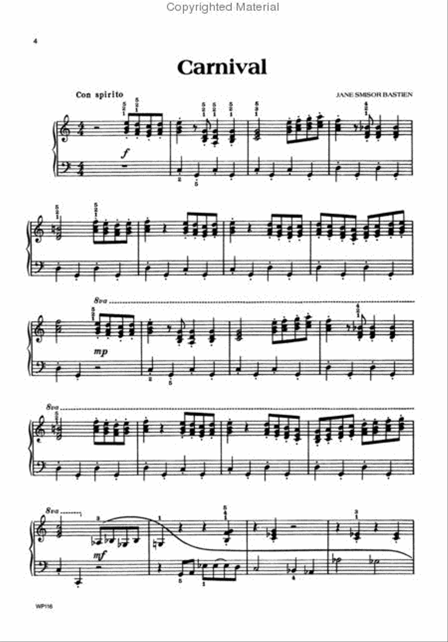 Intermediate Multi-Key Solos, Level 3 Piano Method scores gallery preview page 2