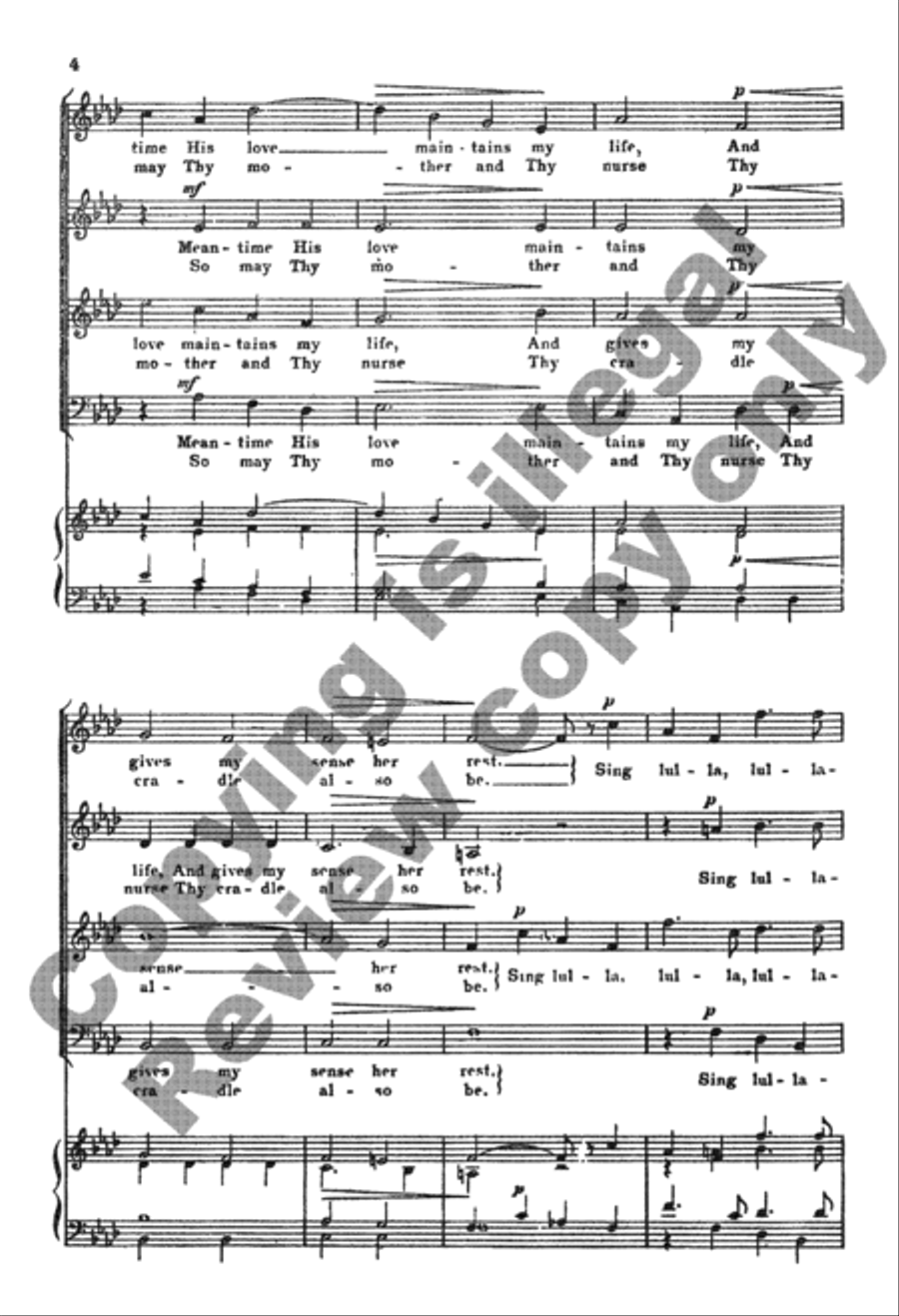 Upon My Lap My Sov'reign Sits 4-Part scores gallery preview page 8