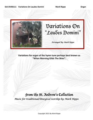 Book cover for Variations on "Laudes Domini" ("When Morning Gilds The Skies")