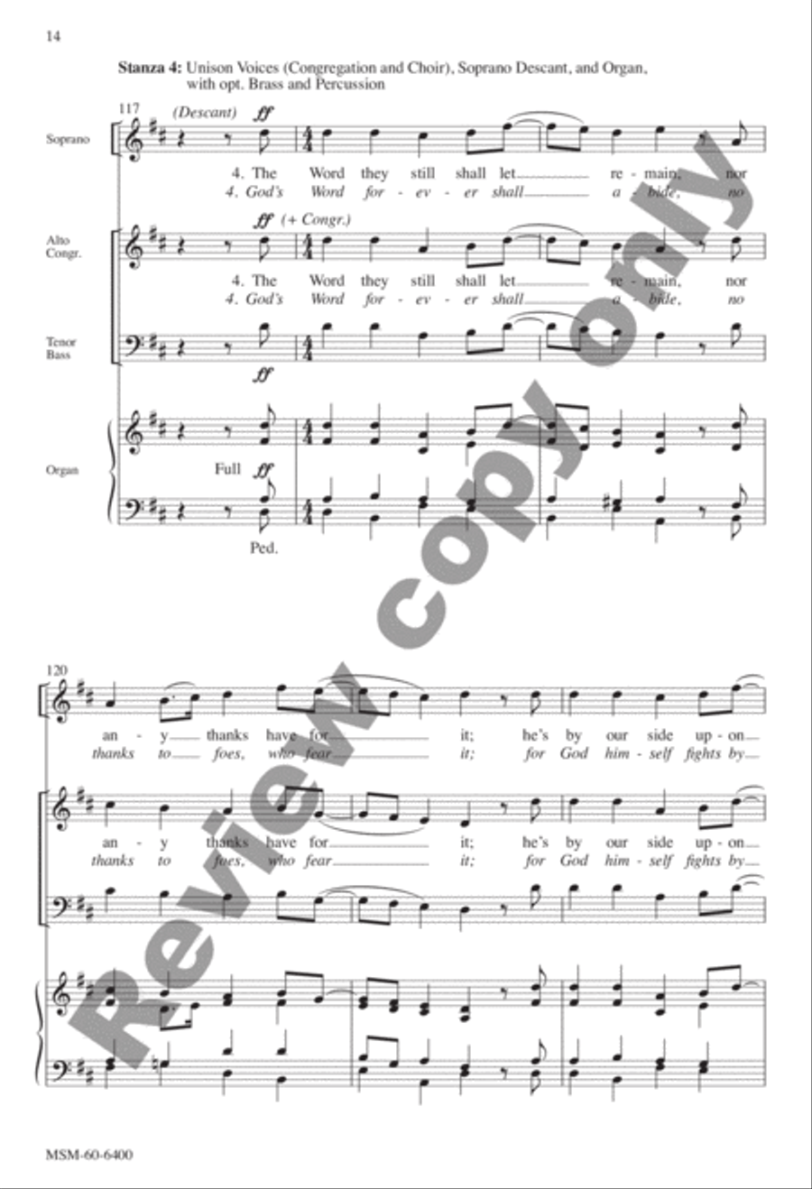 A Mighty Fortress is Our God (Rhythmic) 4-Part scores gallery preview page 29