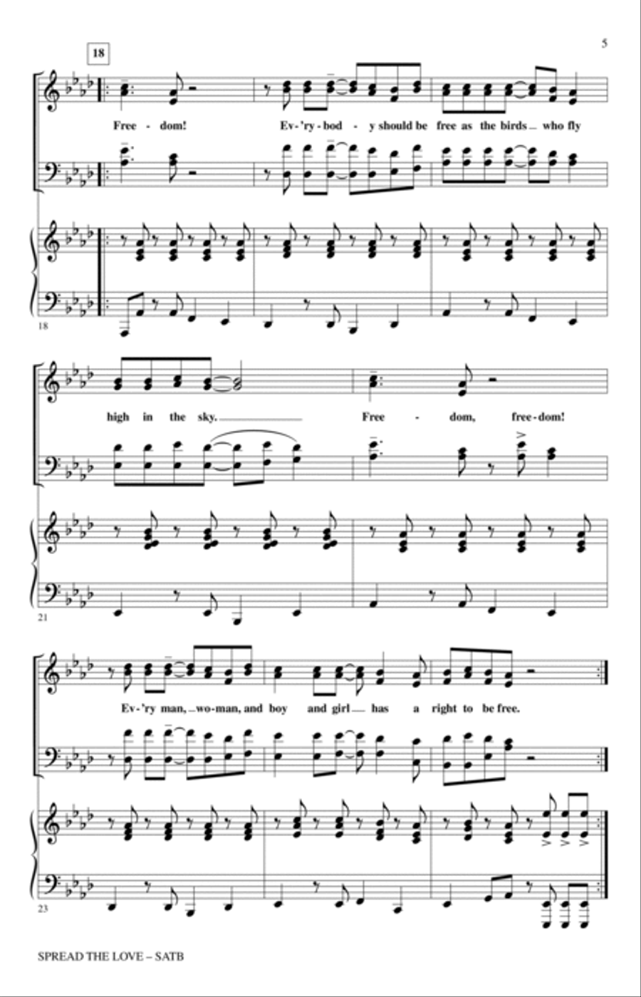 Spread The Love 4-Part scores gallery preview page 3