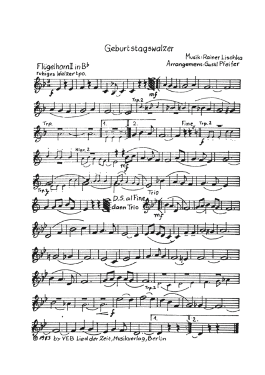 Geburtstagswalzer Geburtstagswalzer B-Flat Clarinet scores gallery preview page 4