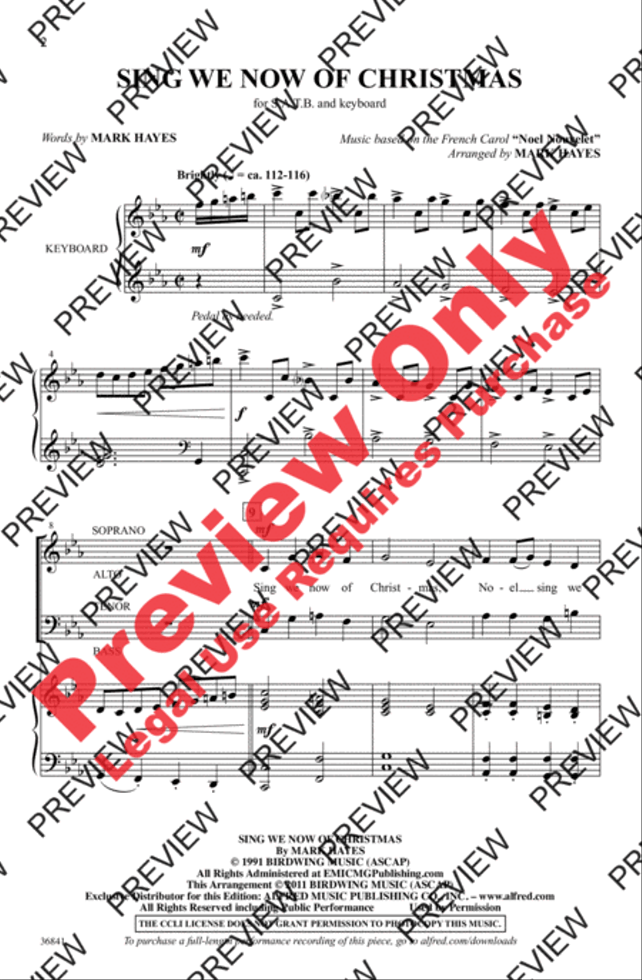 Sing We Now of Christmas 4-Part scores gallery preview page 2