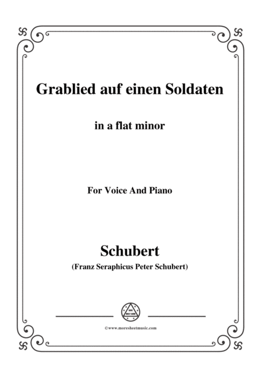Schubert-Grablied auf einen Soldaten,in a flat minor,for Voice&Piano image number null