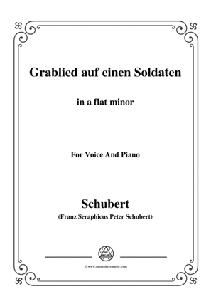 Schubert-Grablied auf einen Soldaten,in a flat minor,for Voice&Piano