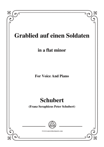 Schubert-Grablied auf einen Soldaten,in a flat minor,for Voice&Piano image number null