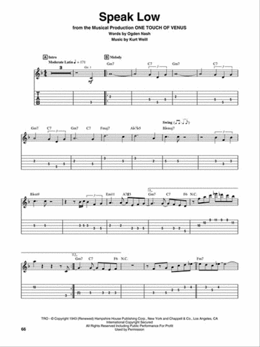 Jazz Guitar Songs Electric Guitar scores gallery preview page 7