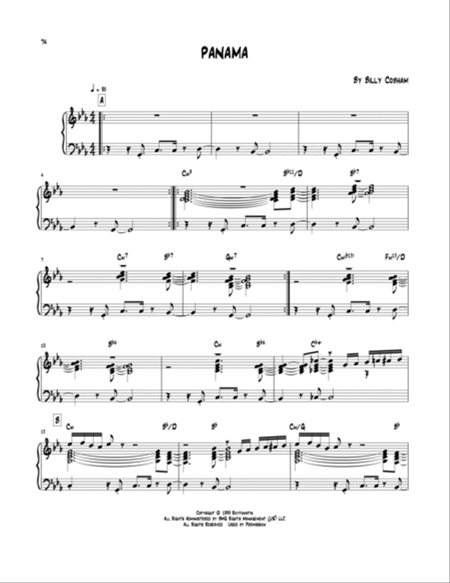 Panama Piano scores gallery preview page 1