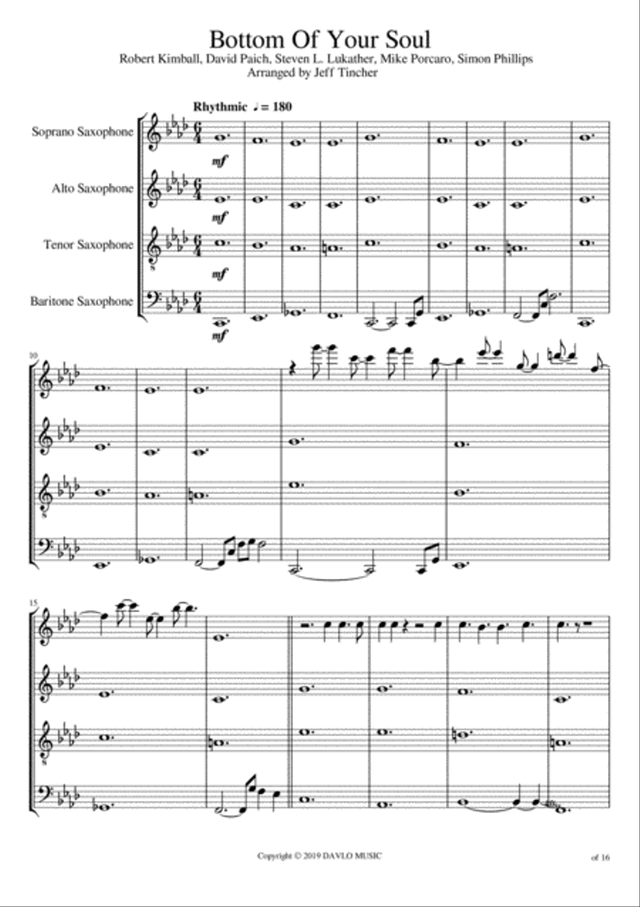 Bottom Of Your Soul Woodwind Quartet scores gallery preview page 2