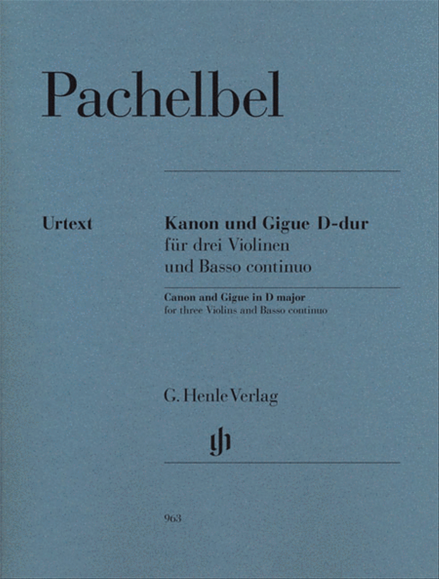 Canon and Gigue for Three Violins and Basso Continuo in D Major String Orchestra scores gallery preview page 1