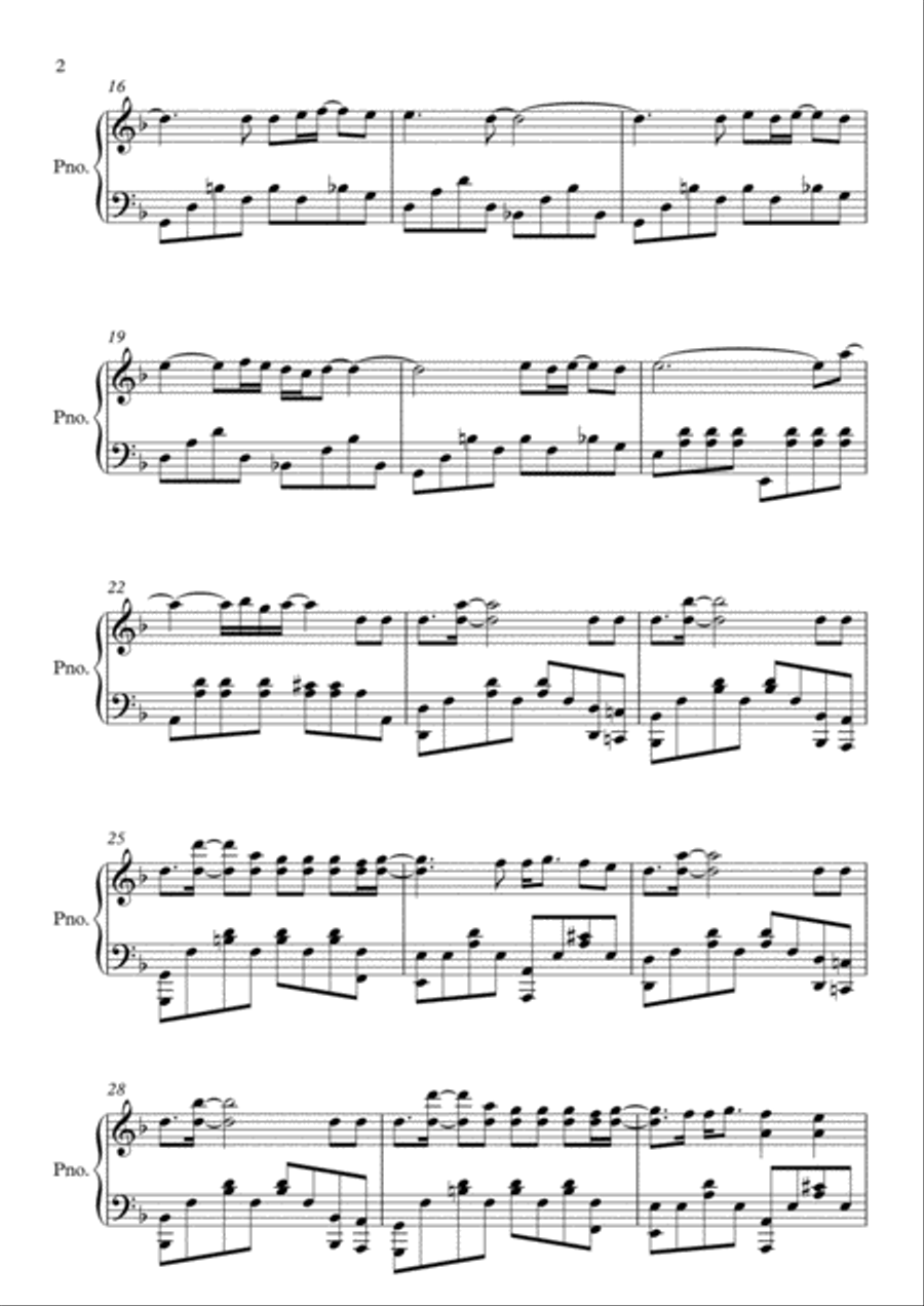 Skyfall Piano Solo scores gallery preview page 2