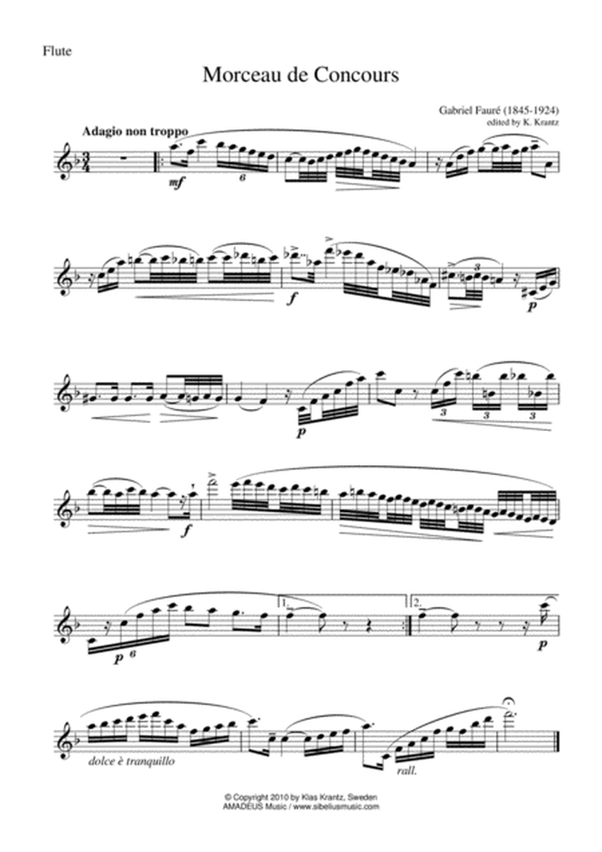 Morceau de Concours for flute or violin and string quartet image number null