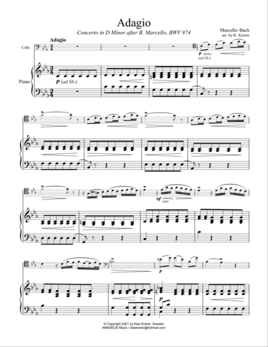 Bach shop adagio cello