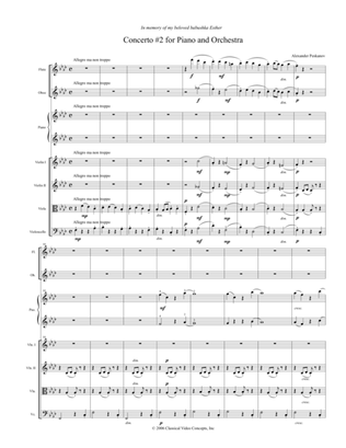 Book cover for Concerto No. 2 "Ukrainian Concerto" - Orchestra Score