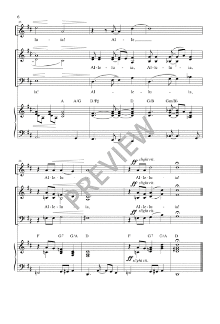 Deo Gloria Alleluia Deo Gloria Alleluia 3-Part scores gallery preview page 6