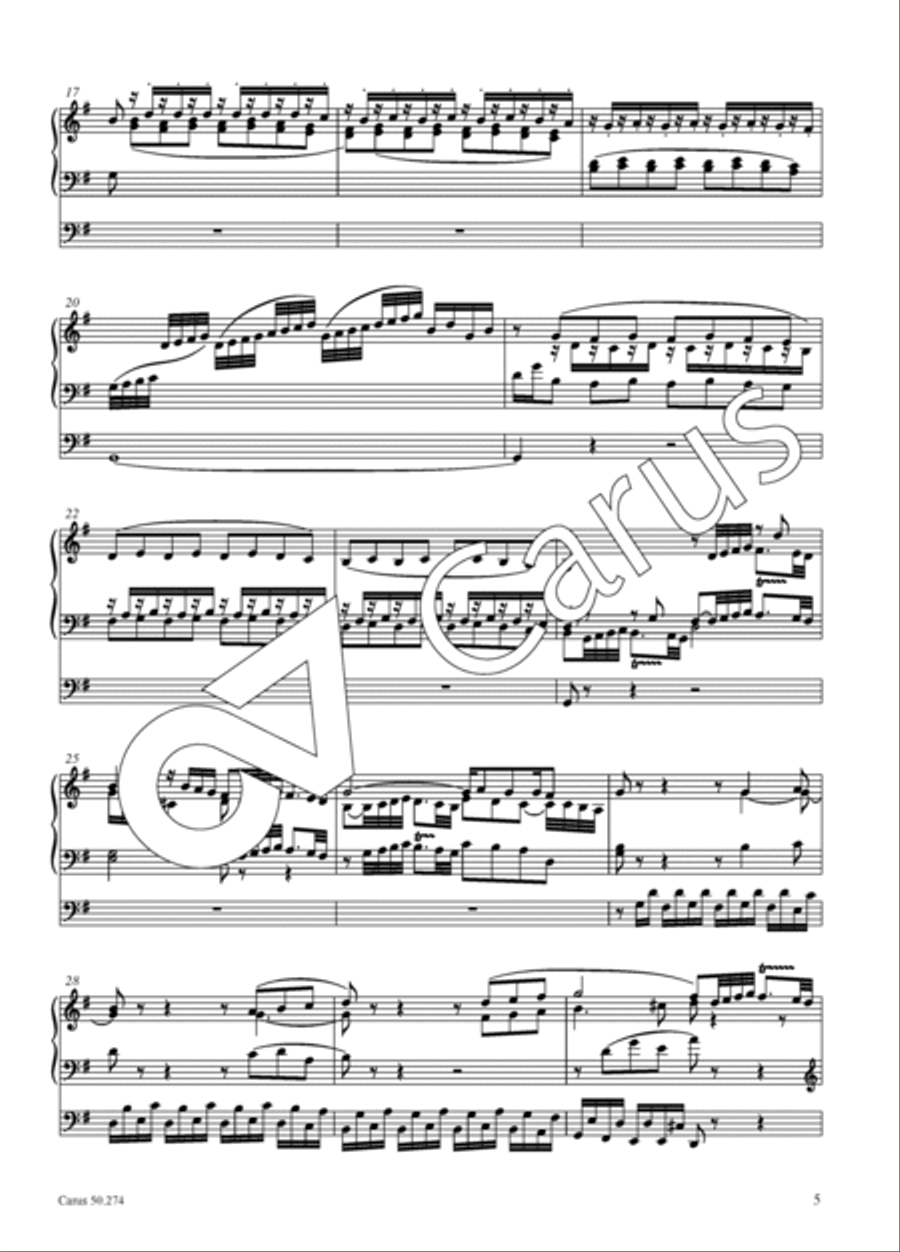 Praeludio in G major for organ Organ Solo scores gallery preview page 6