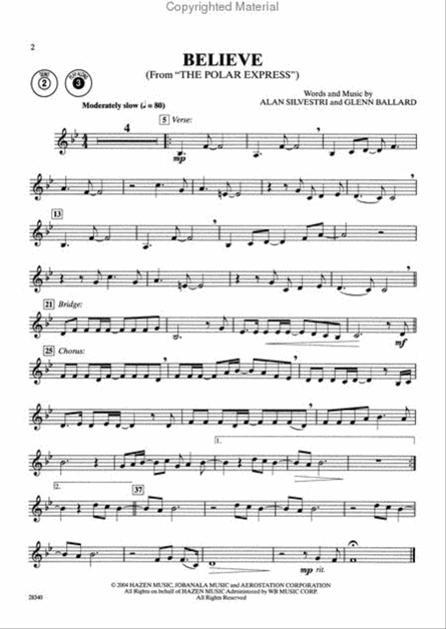 Christmas Instrumental Solos: Popular Christmas Songs - Horn in F Horn Solo scores gallery preview page 2