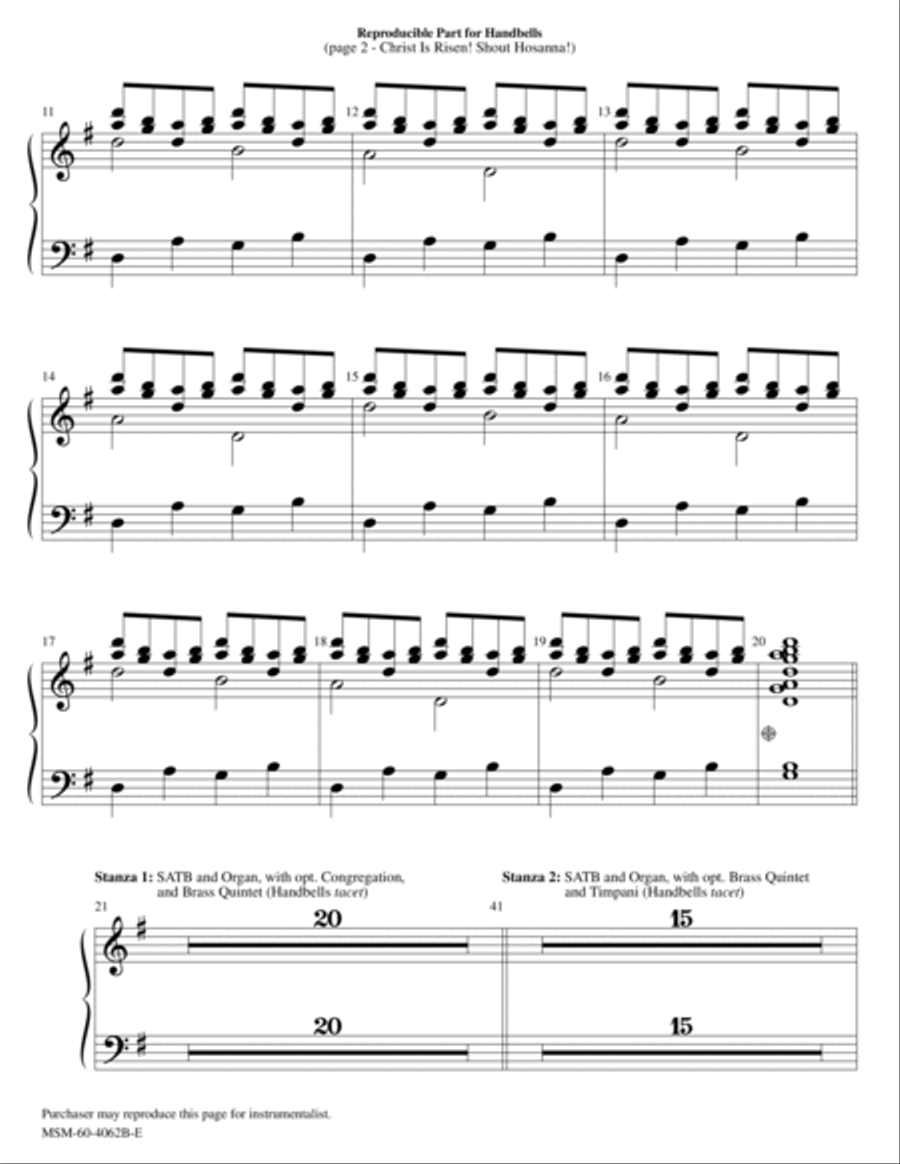 Christ Is Risen! Shout Hosanna! Choir scores gallery preview page 2