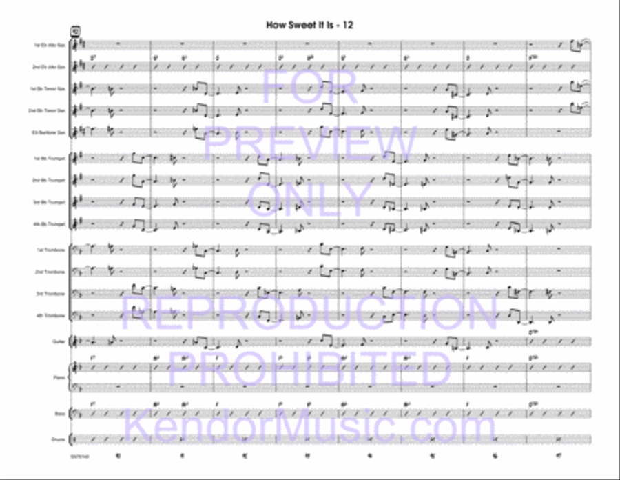 How Sweet It Is How Sweet It Is Jazz Ensemble scores gallery preview page 13