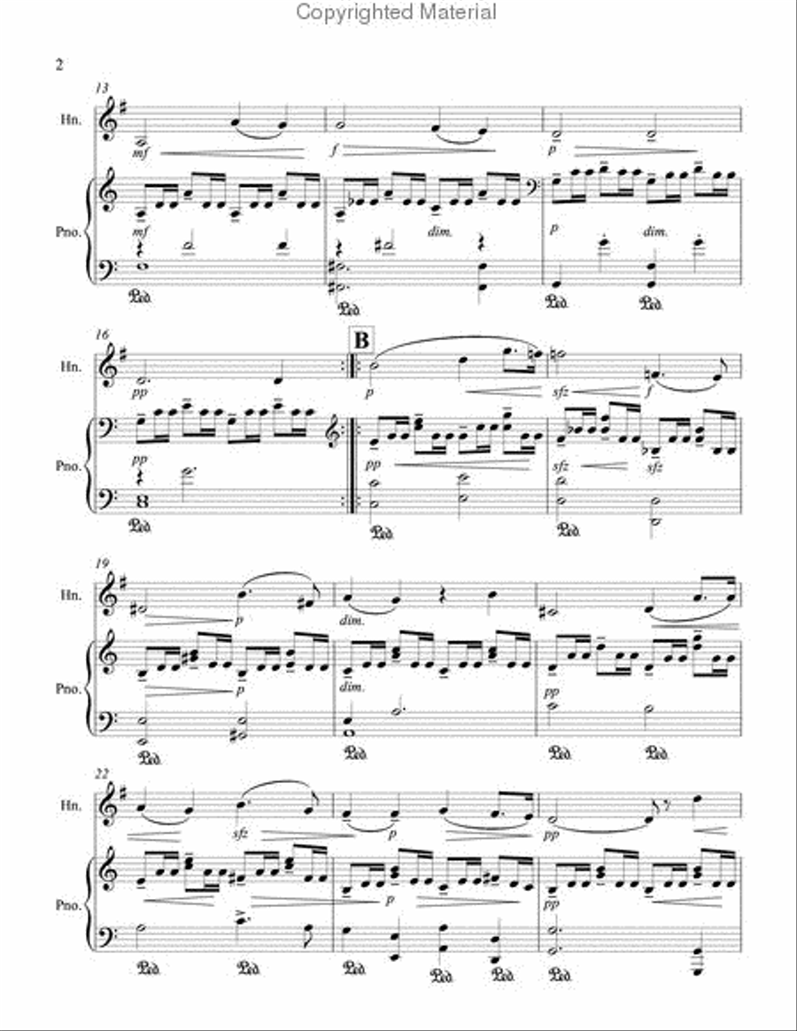 Romance for Horn & Piano Horn scores gallery preview page 3