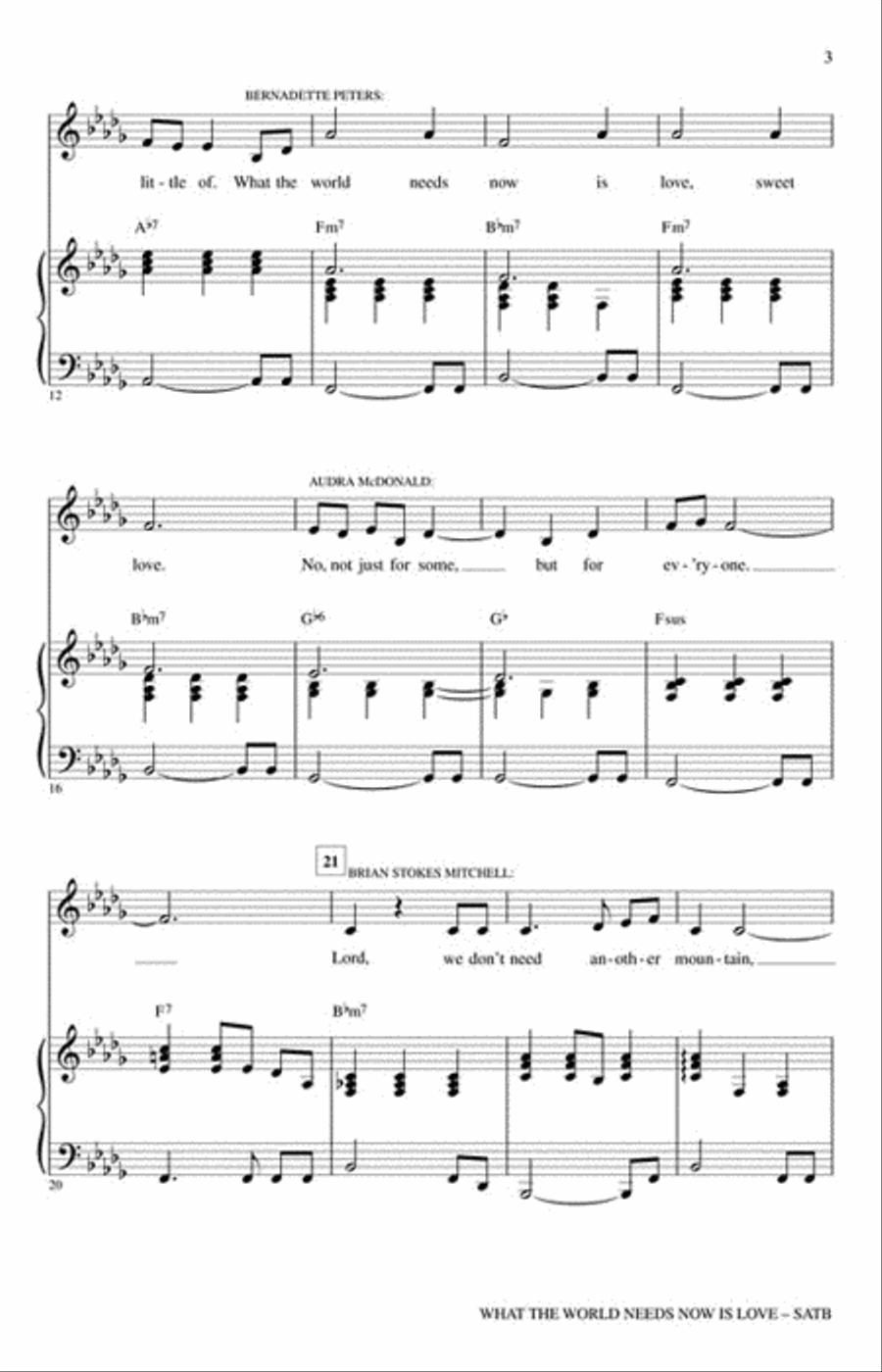 What the World Needs Now Is Love 4-Part scores gallery preview page 3