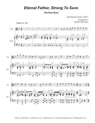 Eternal Father, Strong To Save (The Navy Hymn) (Viola solo and Piano)