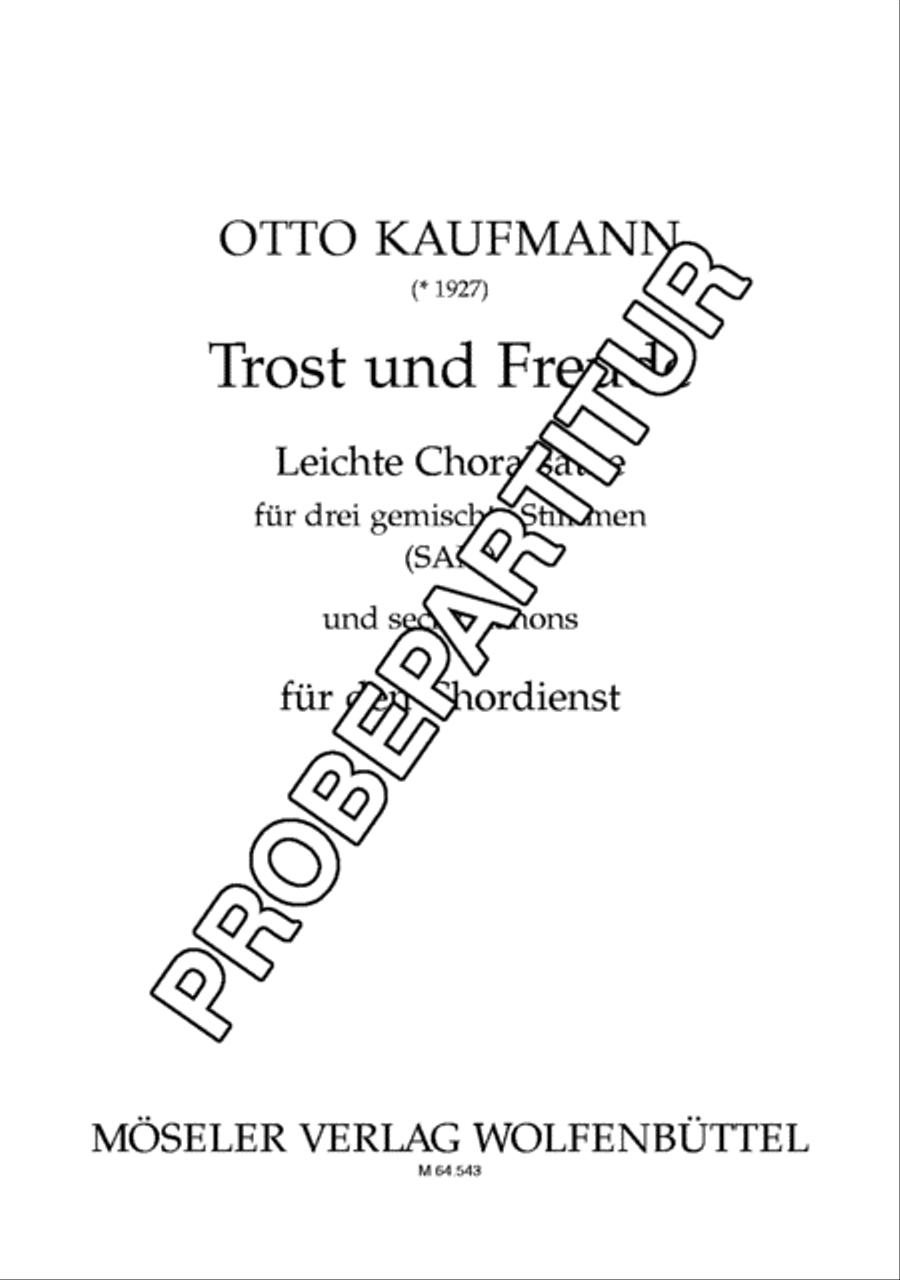 Trost und Freude Trost und Freude Mixed Choir scores gallery preview page 2