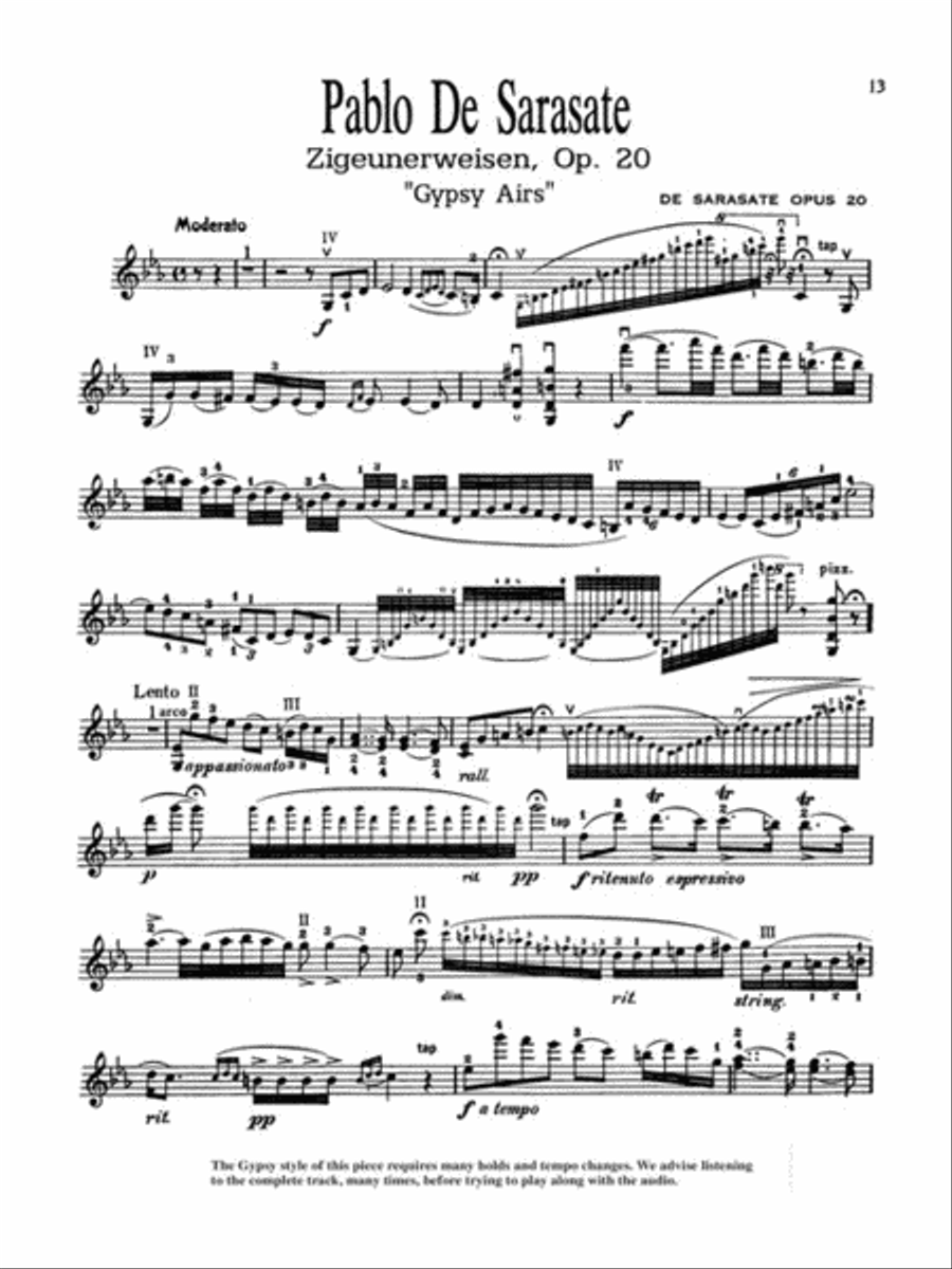 Wieniawski – Violin Concerto No. 2 in D Major, Op. 22 & Sarasate – Zigeunerweisen, Op. 20 Violin Solo scores gallery preview page 4