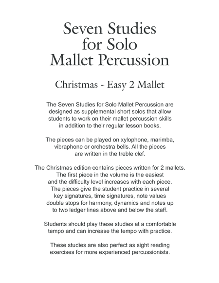 Seven Studies for Solo Mallet Percussion Christmas image number null