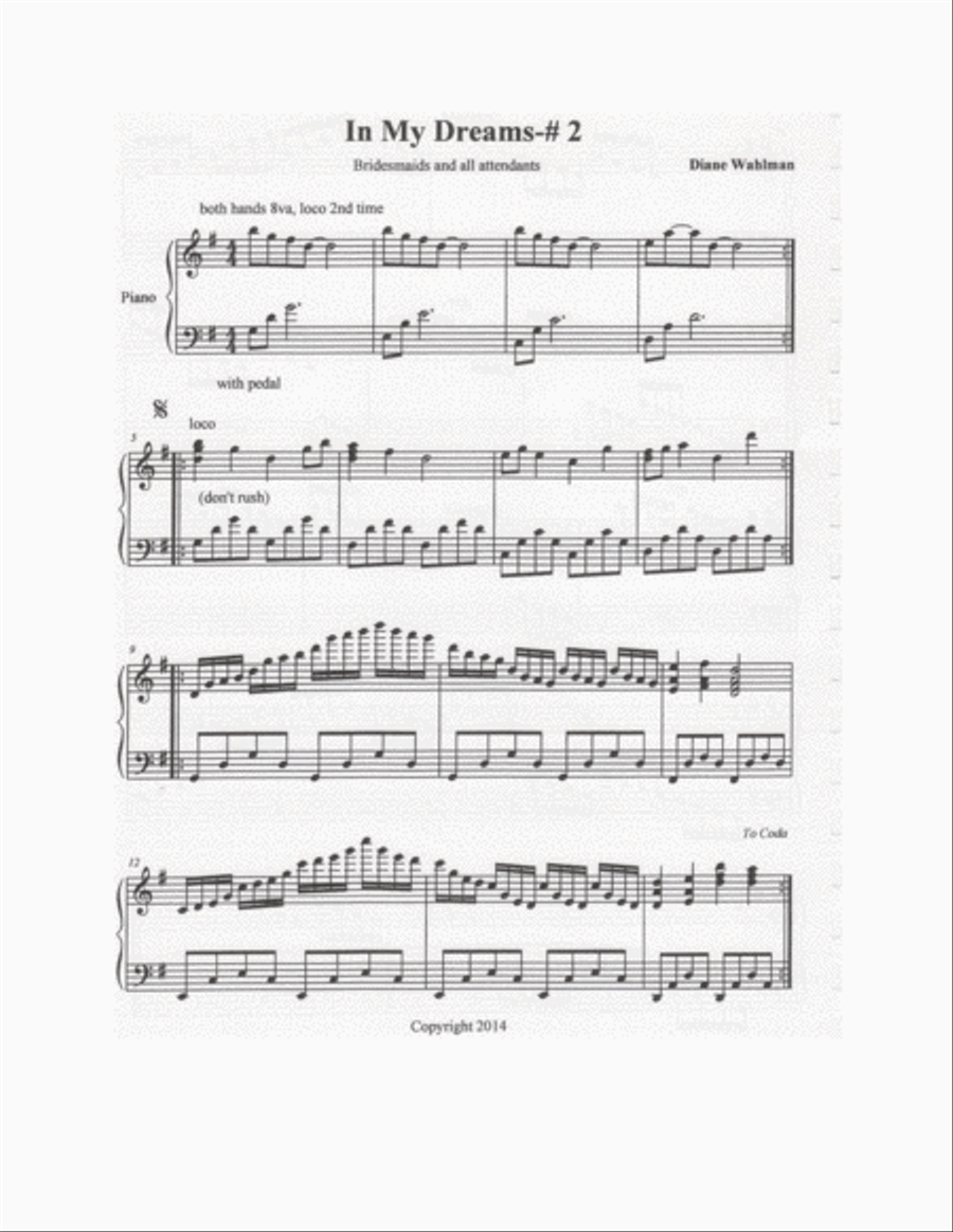 In My Dreams In My Dreams Piano Solo scores gallery preview page 4
