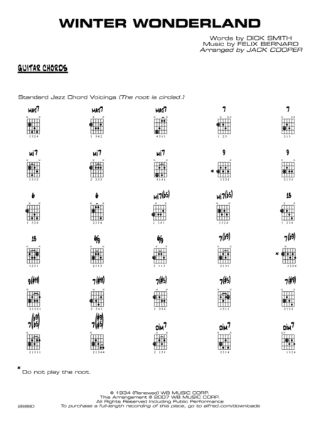 Winter Wonderland: Guitar Chords