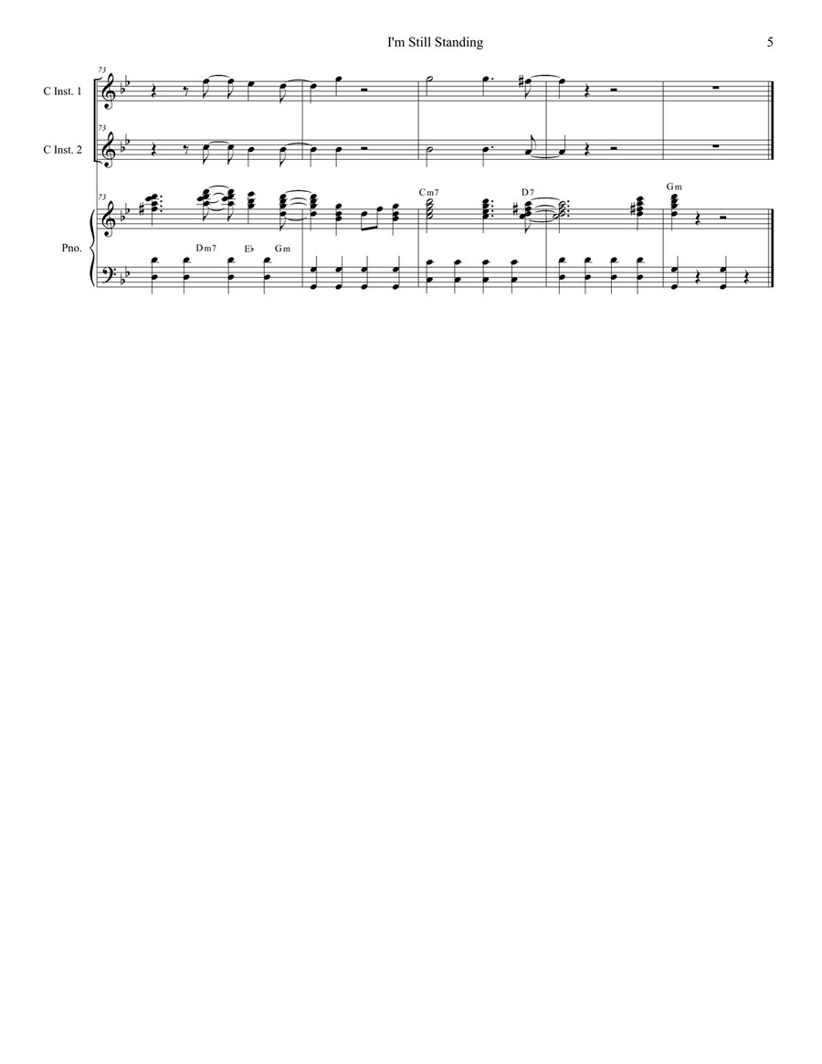 I'm Still Standing I'm Still Standing Piano scores gallery preview page 5