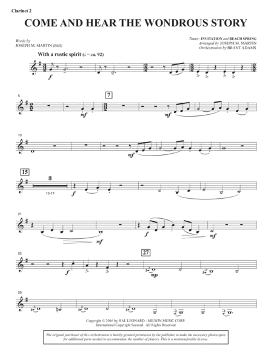 Sacred Places - Bb Clarinet 2 Choir scores gallery preview page 4