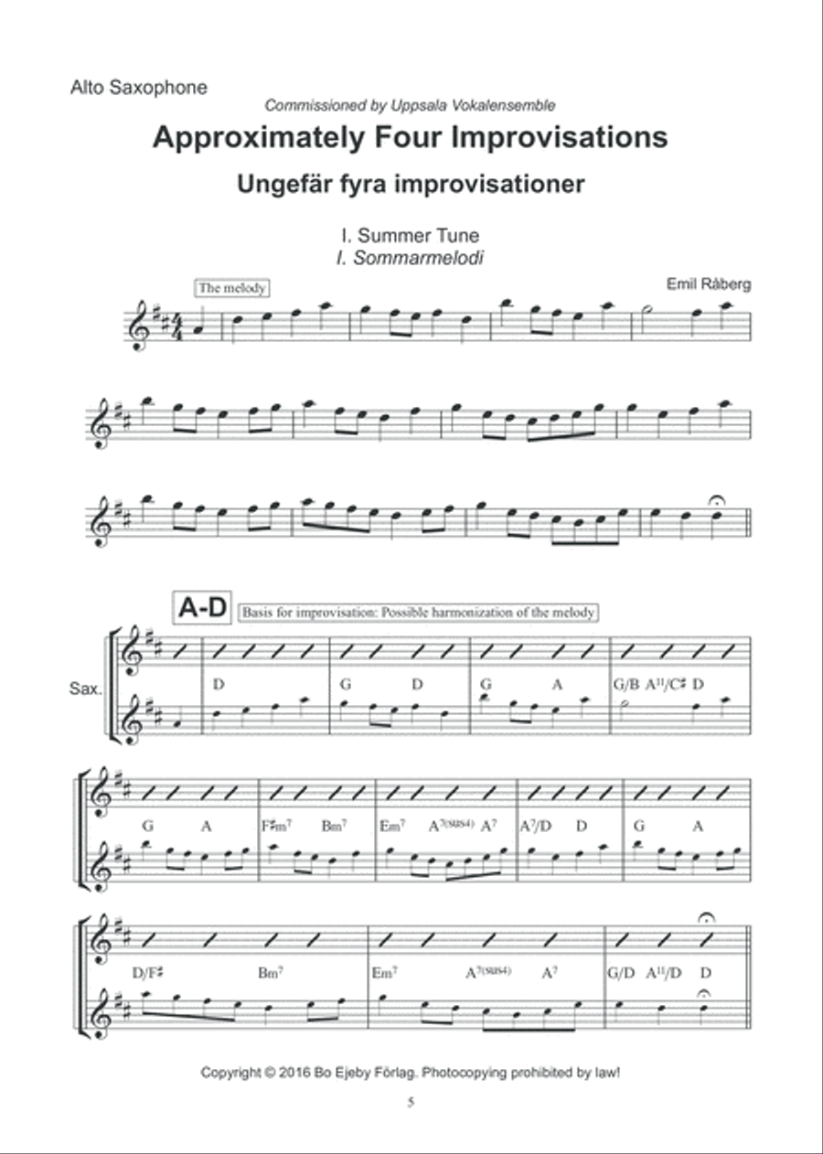 Approximately Four Improvisations Choir scores gallery preview page 5
