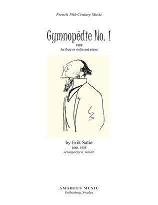 Book cover for Gymnopedie 1 for flute or violin and piano