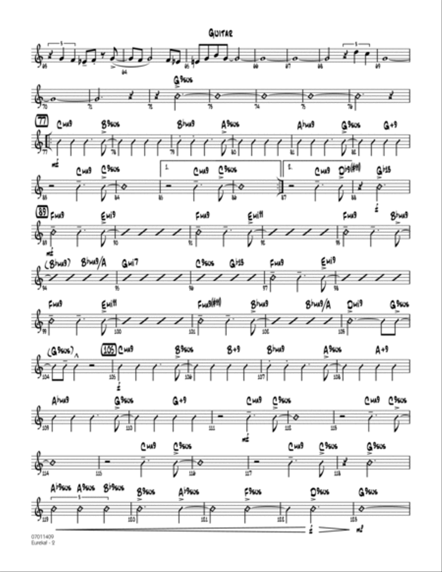 Eureka! - Guitar Part scores gallery preview page 2