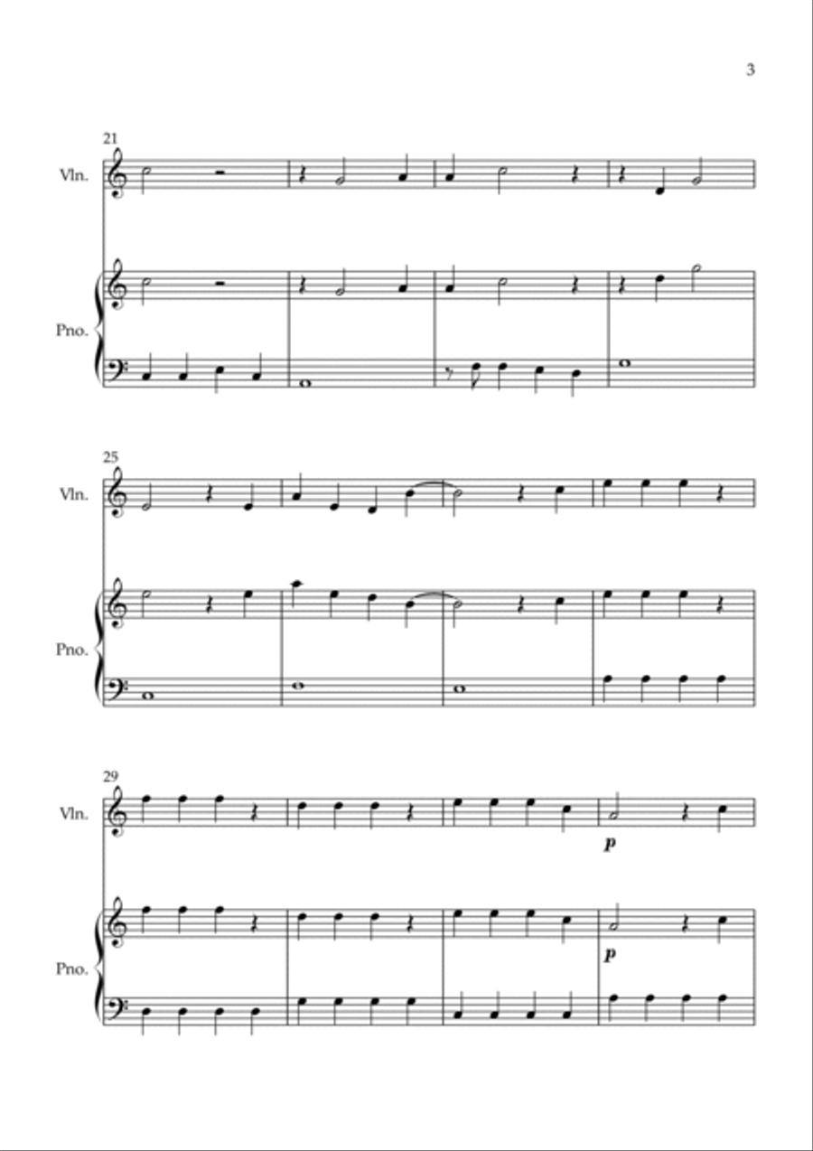 Flowers Violin Solo scores gallery preview page 3