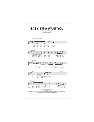 Baby, I'm-A Want You