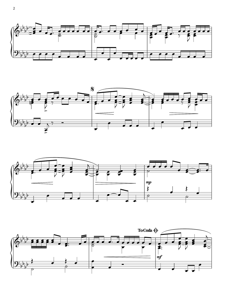 Heart Attack Piano Solo scores gallery preview page 2